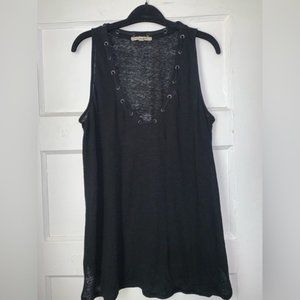 Express one eleven tank with tie v-neck size large